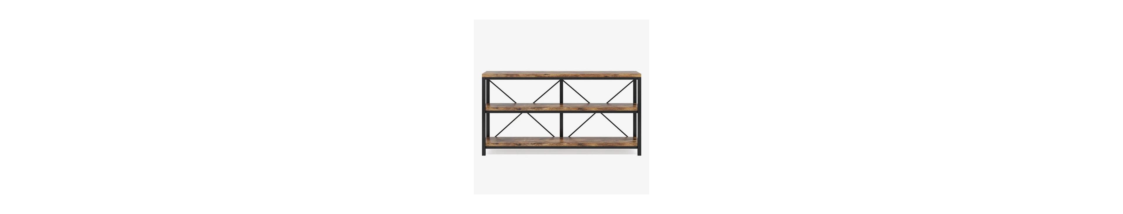 Slickblue 55" Console Table with 3-Tier Storage Shelves