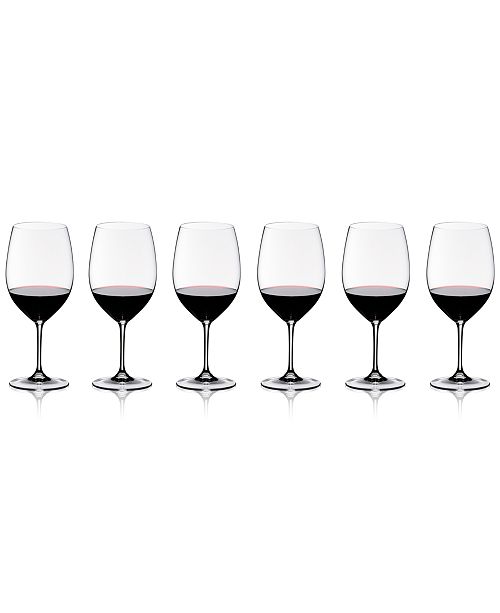 Riedel Vinum Wine Glasses 6 Piece Value Set & Reviews Glassware Dining Macy's