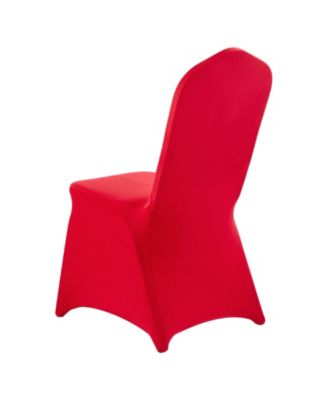 50 Pieces Polyester Spandex Stretch Chair Covers Flat-Front Fits Up to 20.08 x 17.72 x 37.4