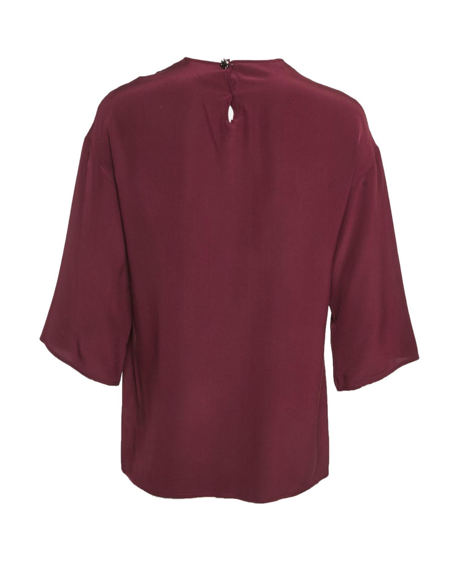 Women's Pre-Owned Dolce and Gabbana Pre-Owned Dolce and Gabbana Burgundy Silk Blouse
