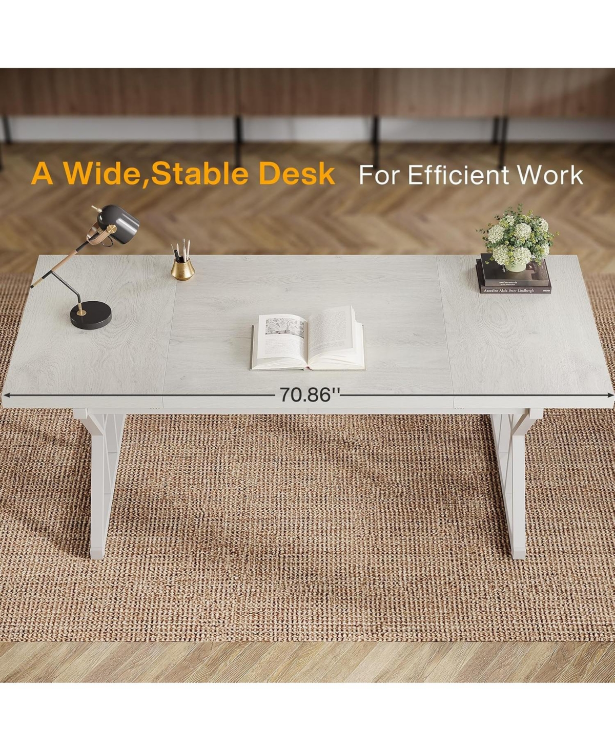 Tribesigns 70.86" Industrial Executive Desk