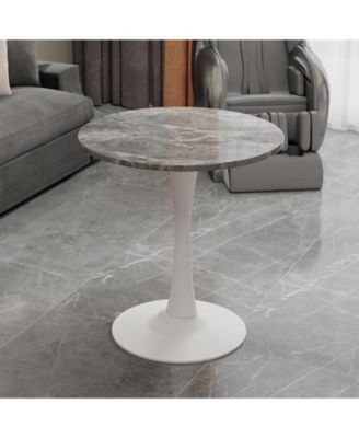 27.6" Round Marble Vein Coffee Table