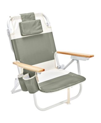 Deluxe Beach Chair: Seagrass Sage Block
