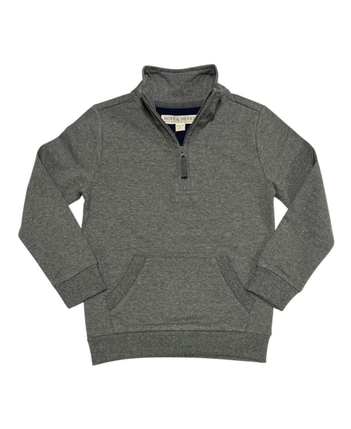 Hope & Henry Toddler Boy's (2T- 4T) Organic French Terry Half-Zip Kanga Pullover