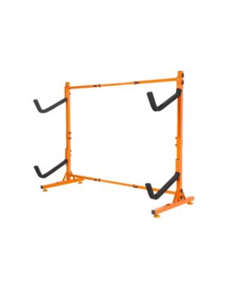 Freestanding Kayak Storage Rack for 2 Kayaks Heavy-Duty Steel Adjustable Width 175 lbs Max Load