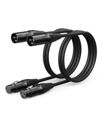 Balanced Low-Noise XLR Microphone Cable, 10 ft., 2-Pack