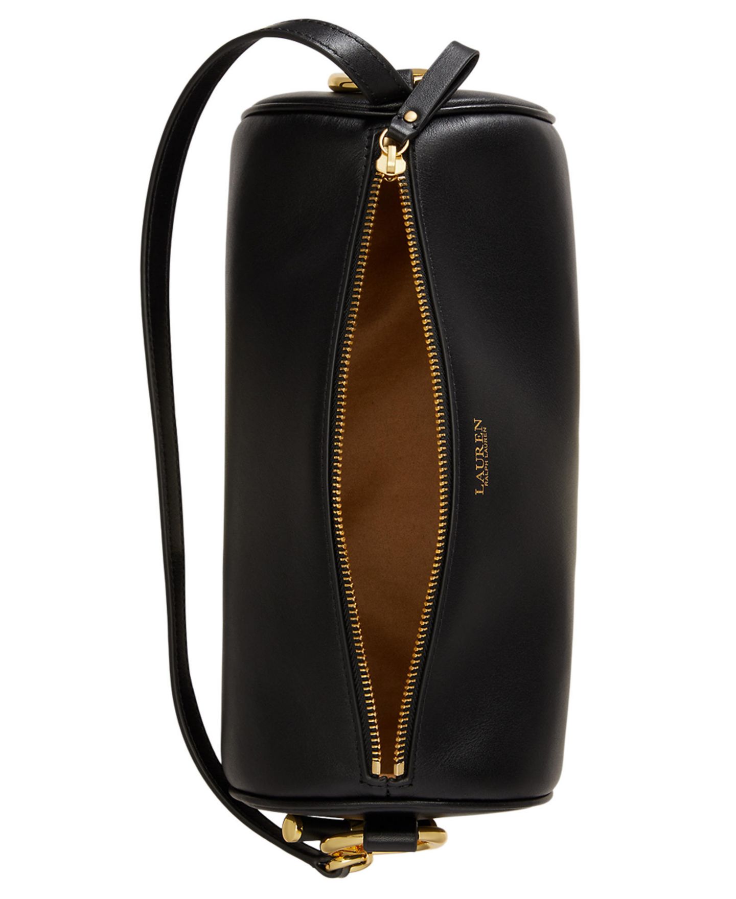 Женская сумка Lauren Ralph Lauren Blaike Leather Small Barrel, цвет: Чёрный — фото 4