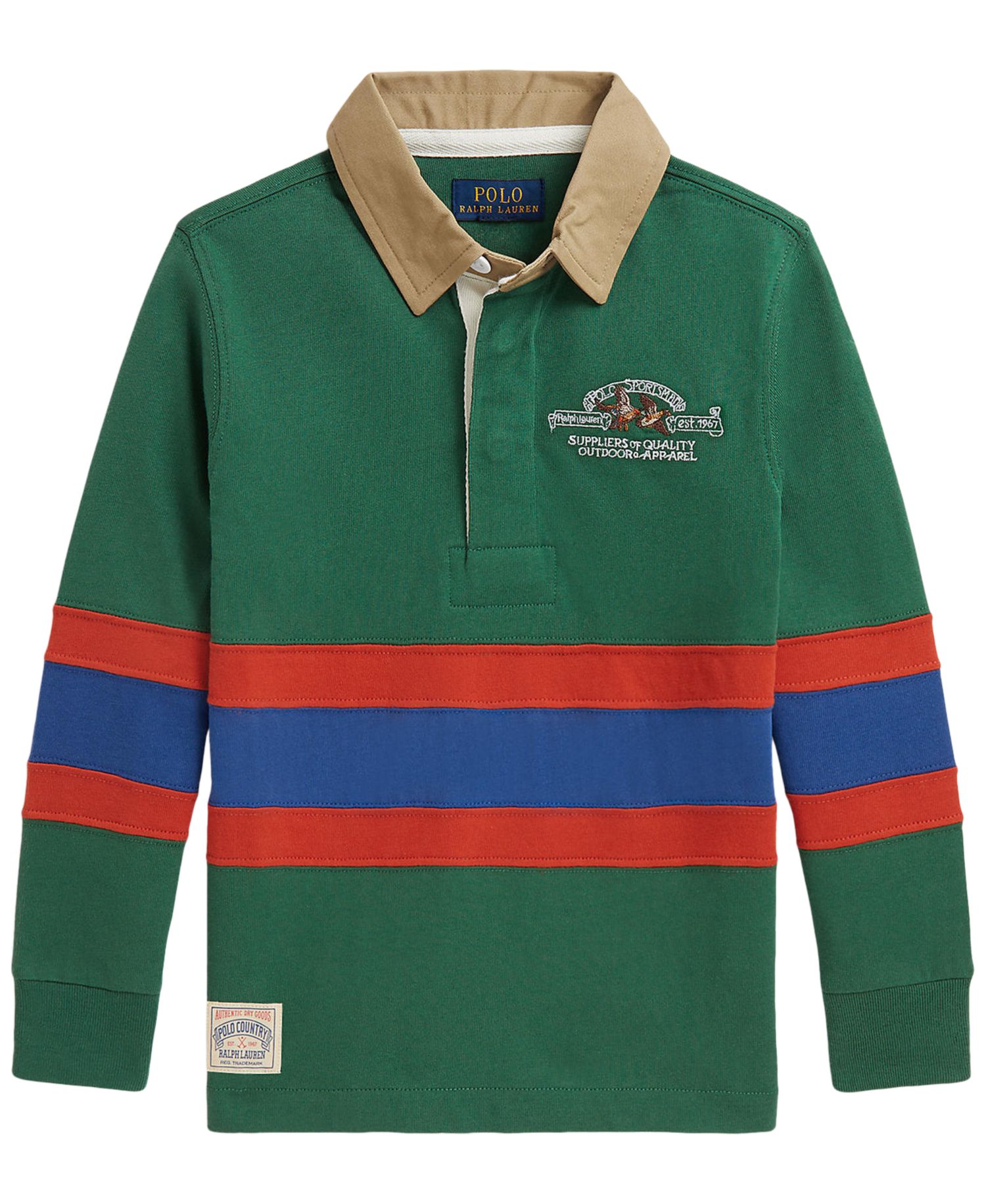 Boys' 2T-7 Polo Sportsman Cotton Rugby Shirt