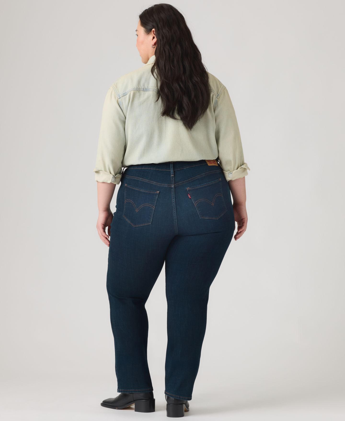 Женские джинсы Levi's Trendy Plus Size Classic Straight Leg, цвет: Fresh Face — фото 5
