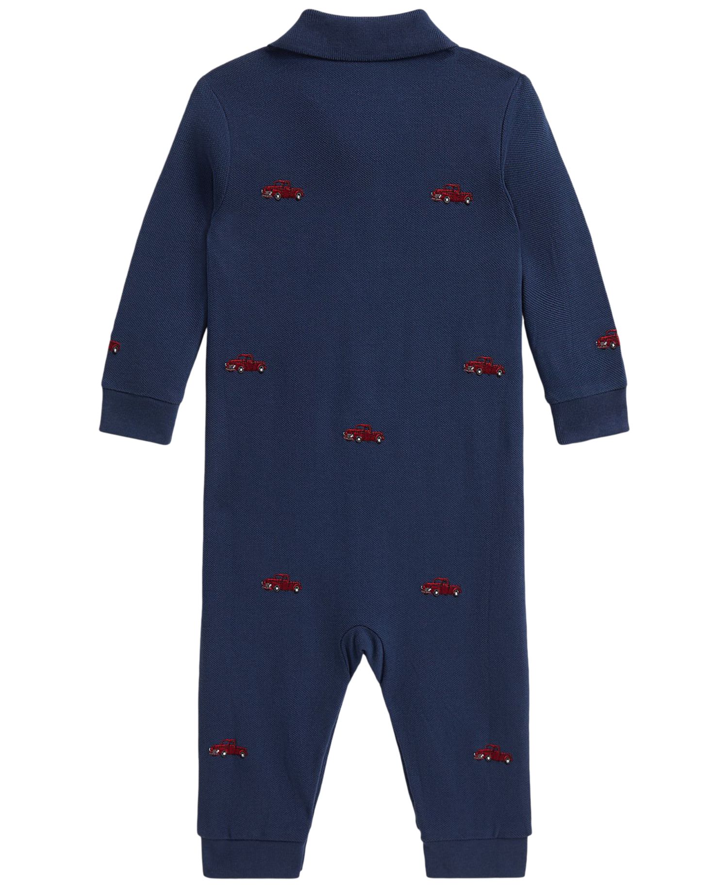 Baby Boys' Truck-Embroidered Cotton Polo Coverall