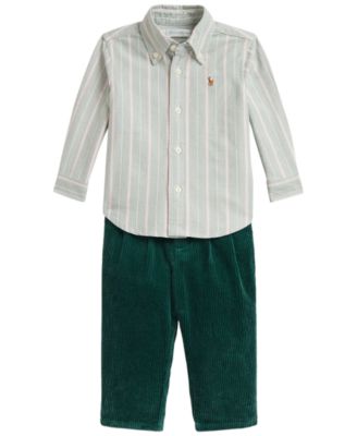 Baby Boys' Cotton Oxford Shirt and Corduroy Pants, 2-Piece Set