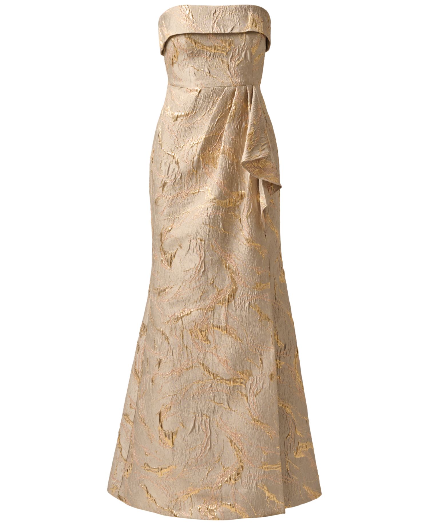 Women's Strapless Mermaid Metallic Dress