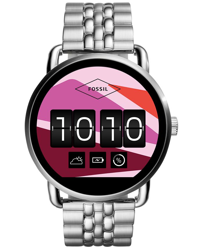 Fossil q wander top stainless steel touchscreen smartwatch