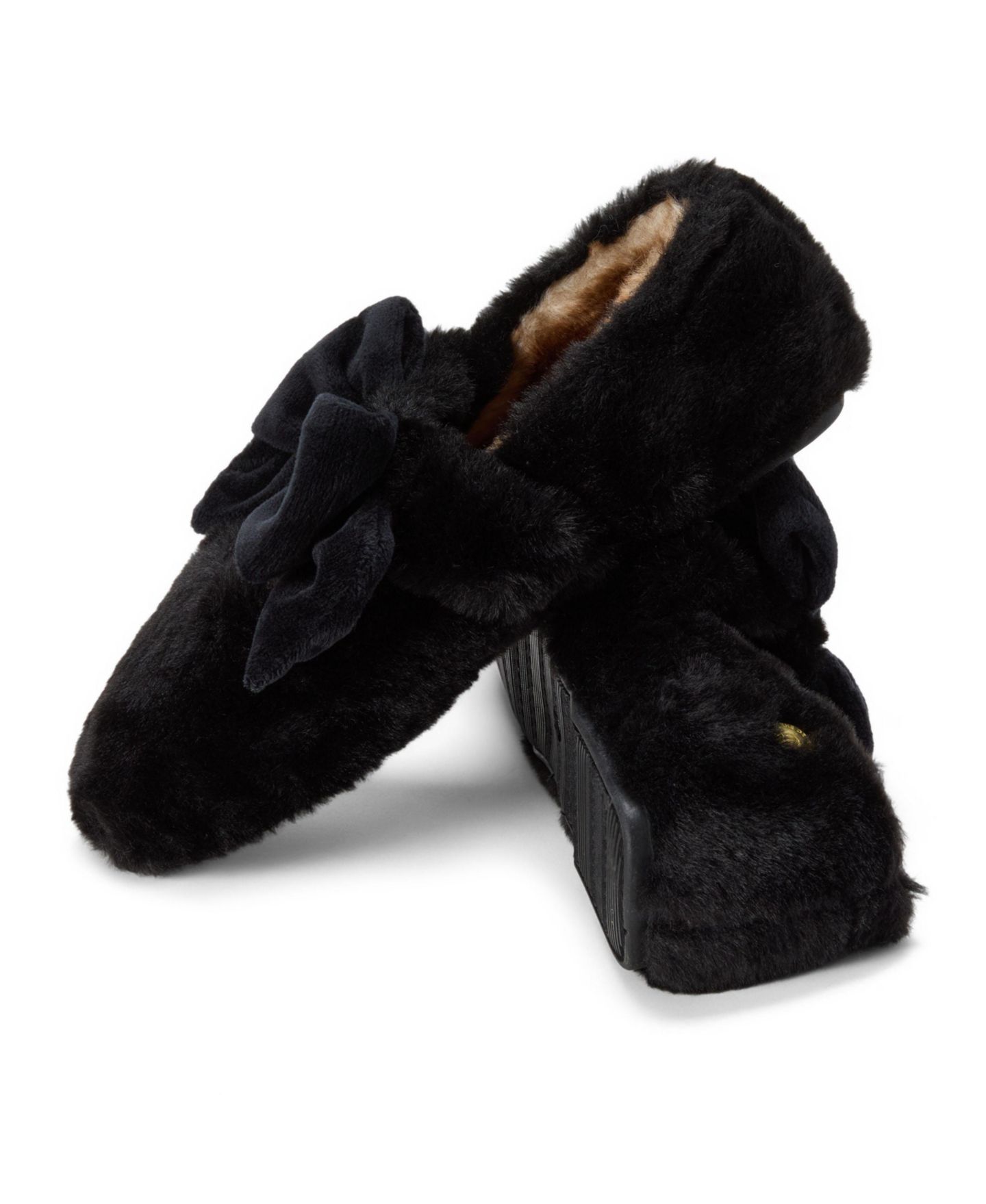 Женские тапочки Dearfoams Pennie Maryjane With Bow Slippers, цвет: Чёрный — фото 7
