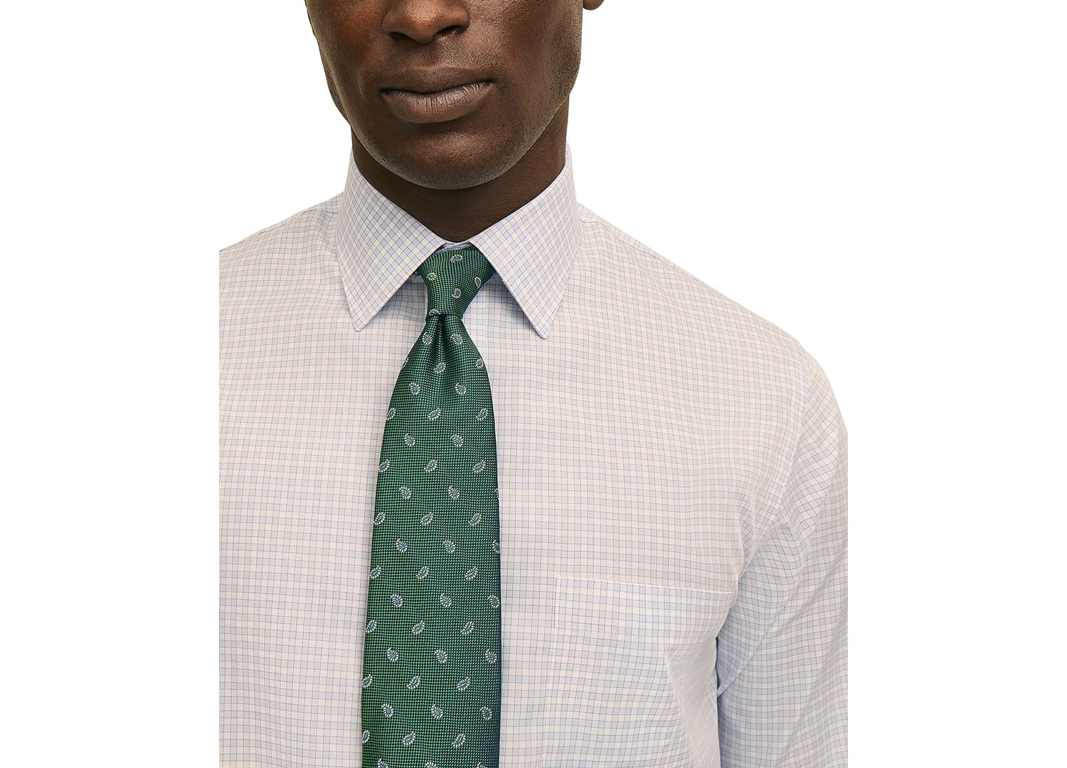 Men's Spread Collar Dress Shirt