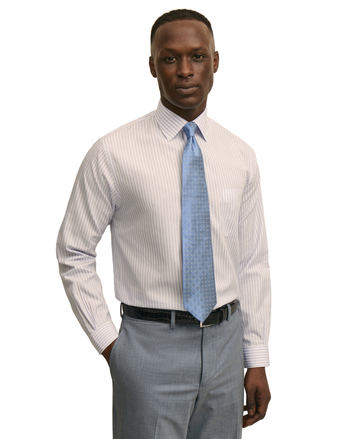 B by Brooks Brothers Men's Spread Collar Dress Shirt