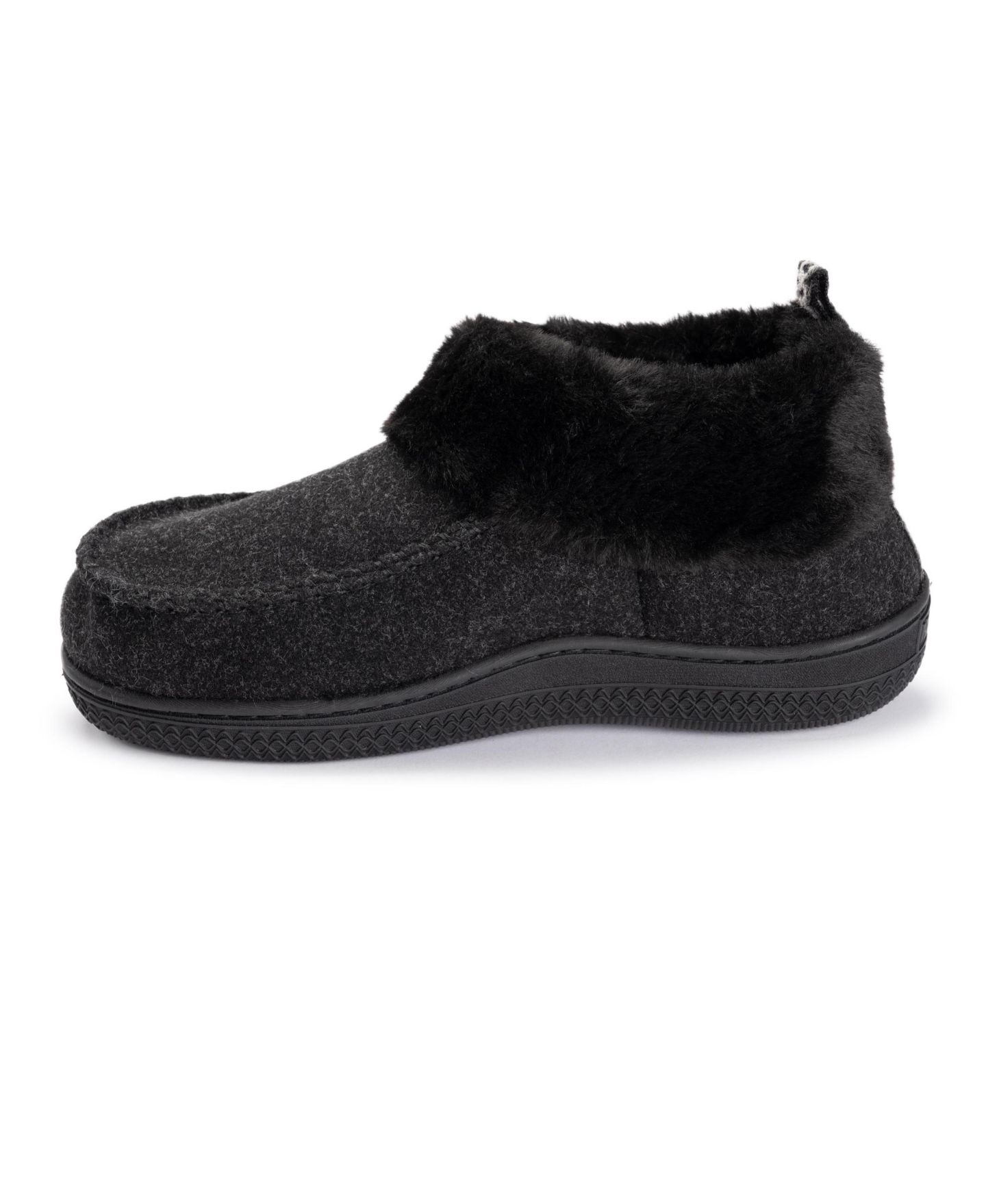 Женские тапочки MUK LUKS Selah Moccasin Bootie Slippers, цвет: Чёрный меланжевый — фото 6