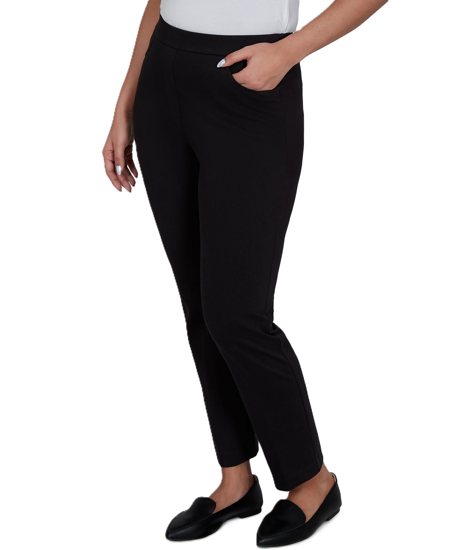 Petite Travel Advisory Pull-On Cropped & Ankle Pants
