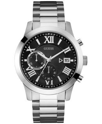 guess black and silver watch