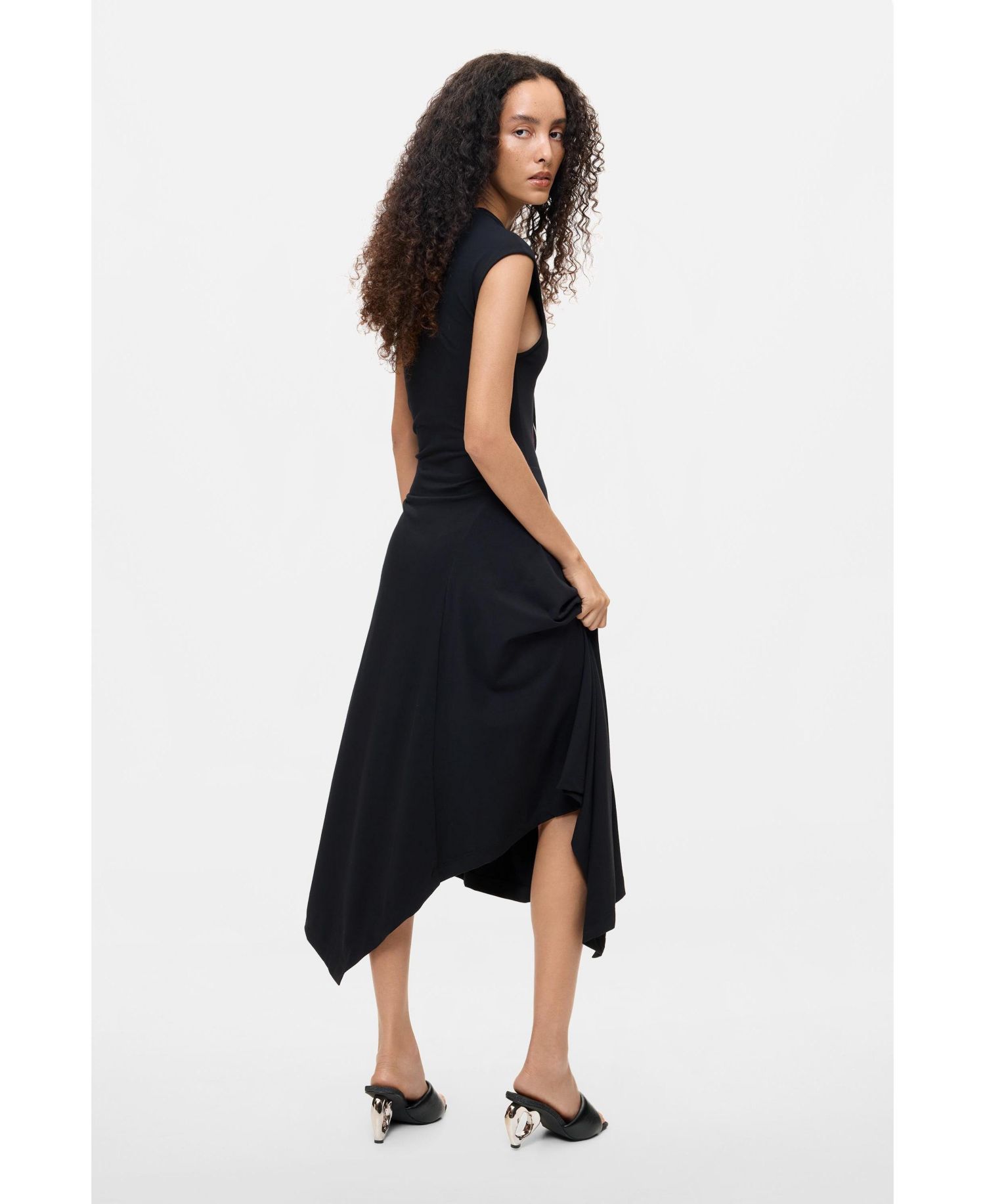Women's Floral-Print Asymmetric Dress