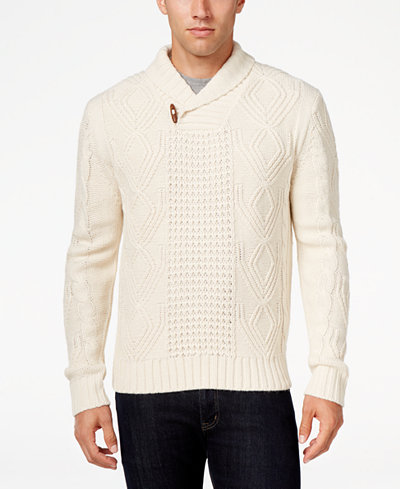 Weatherproof Vintage Men's Shawl Collar Sweater, Classic Fit
