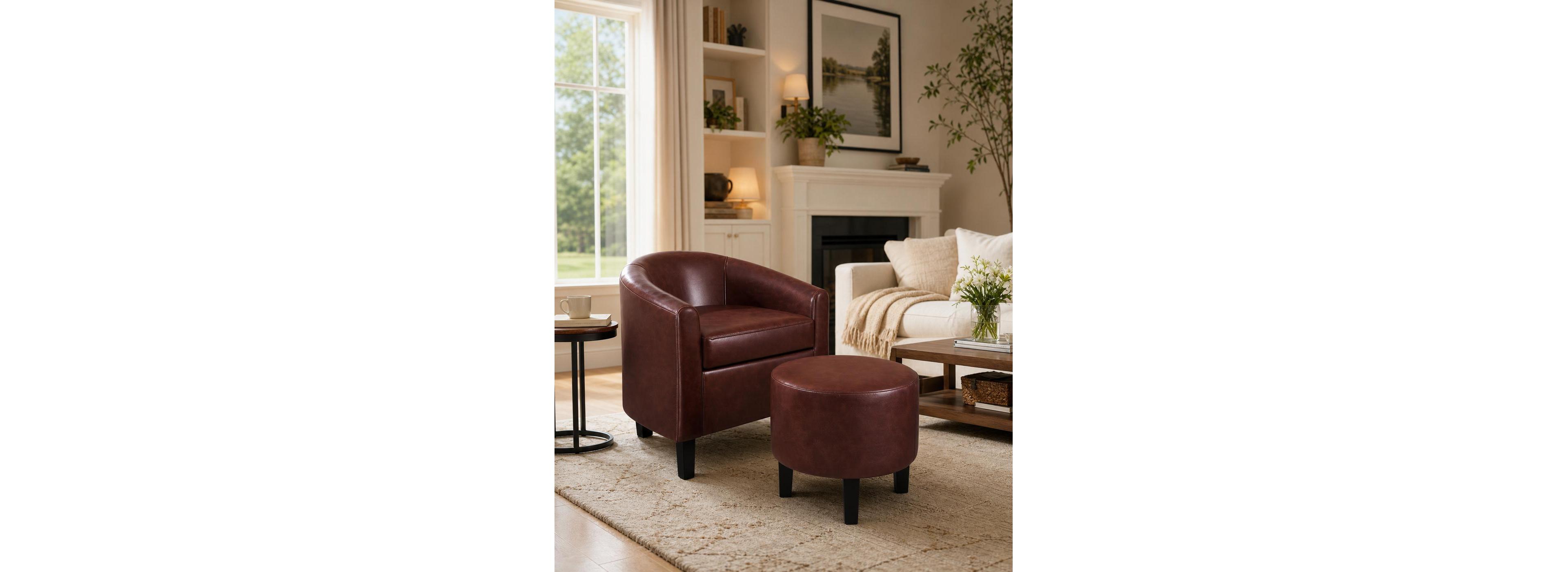 Chair and Ottoman Set