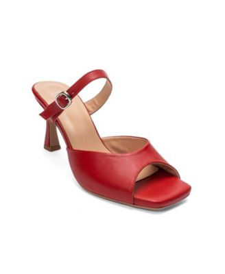 Forever and Always Shoes Women's Urael Leather Stiletto Strap Sandal