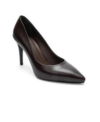 Forever and Always Shoes Women's Moriel Leather Stiletto Pump