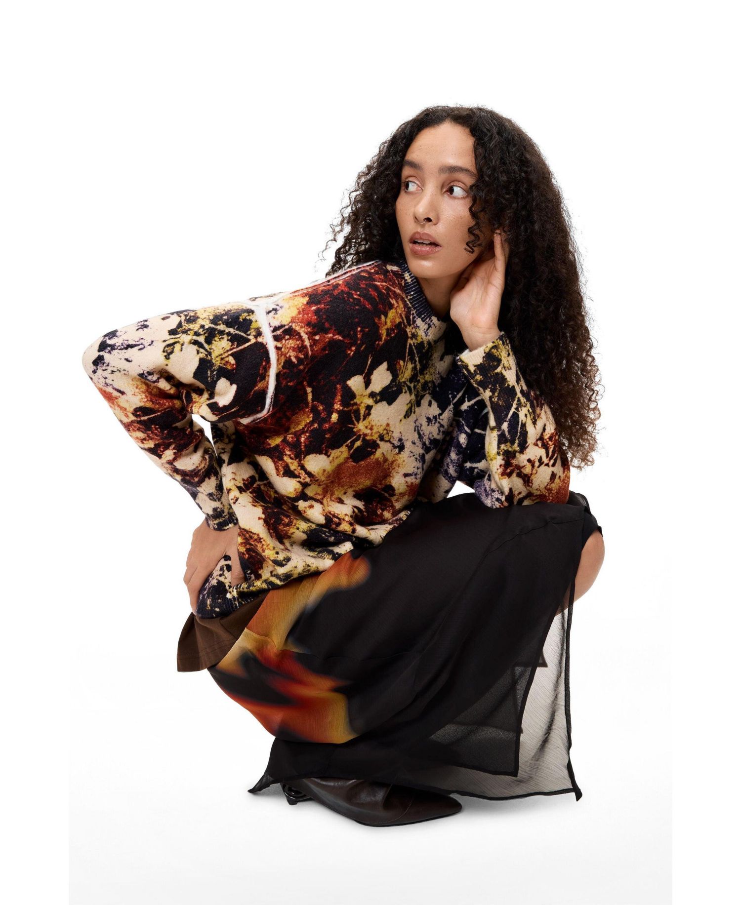 Women's Jacquard Print Sweater