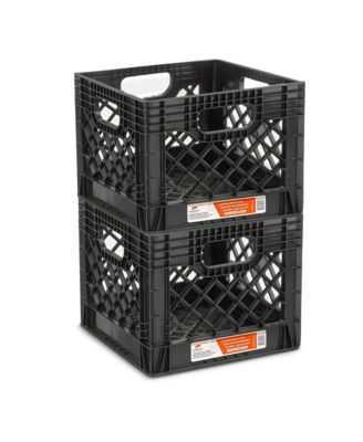 Crate for Office Storage and Classroom Organization, 4-Pack
