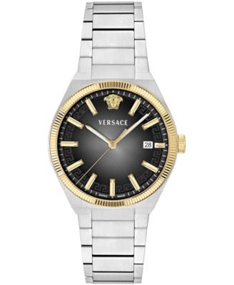 Men's V-Leo IP Yellow Gold Stainless Steel Bracelet Watch 39mm