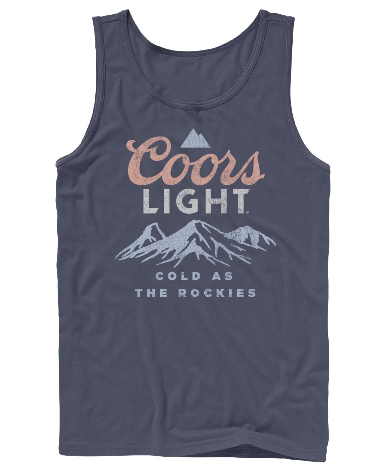 Men's Coors Light Cold as the Rockies Mountain Logo Graphic Tank Top