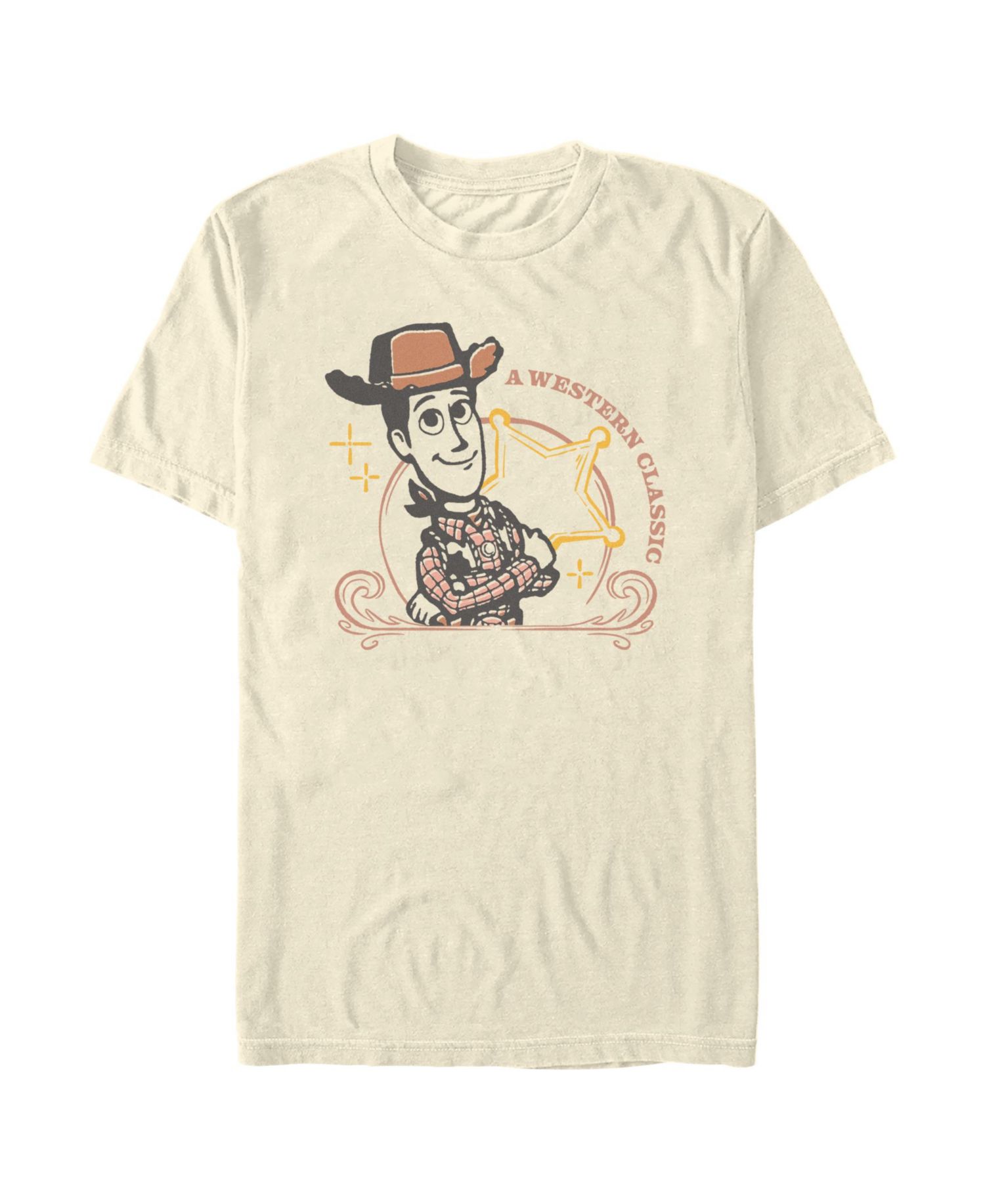 Men's Disney Pixar Toy Story Woody Awesome Deputy Vintage Graphic T-Shirt