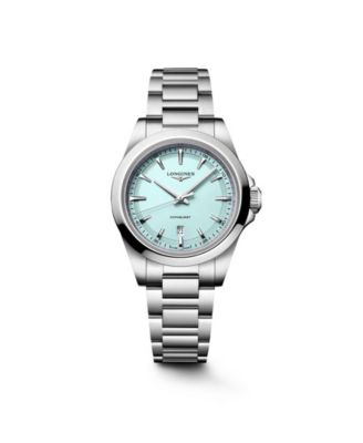 Women's Conquest Silver Stainless Steel Strap Watch 30mm