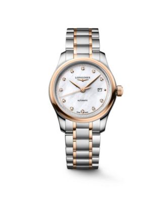Women's Master Collection 18k Rose Gold and Silver Stainless Steel Strap Watch 30mm