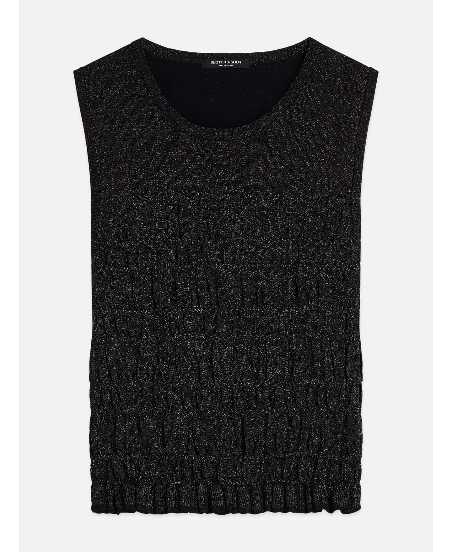 Женские топы SCOTCH & SODA Smock Stitch Knitted Crewneck, цвет: Meteorite — фото 4