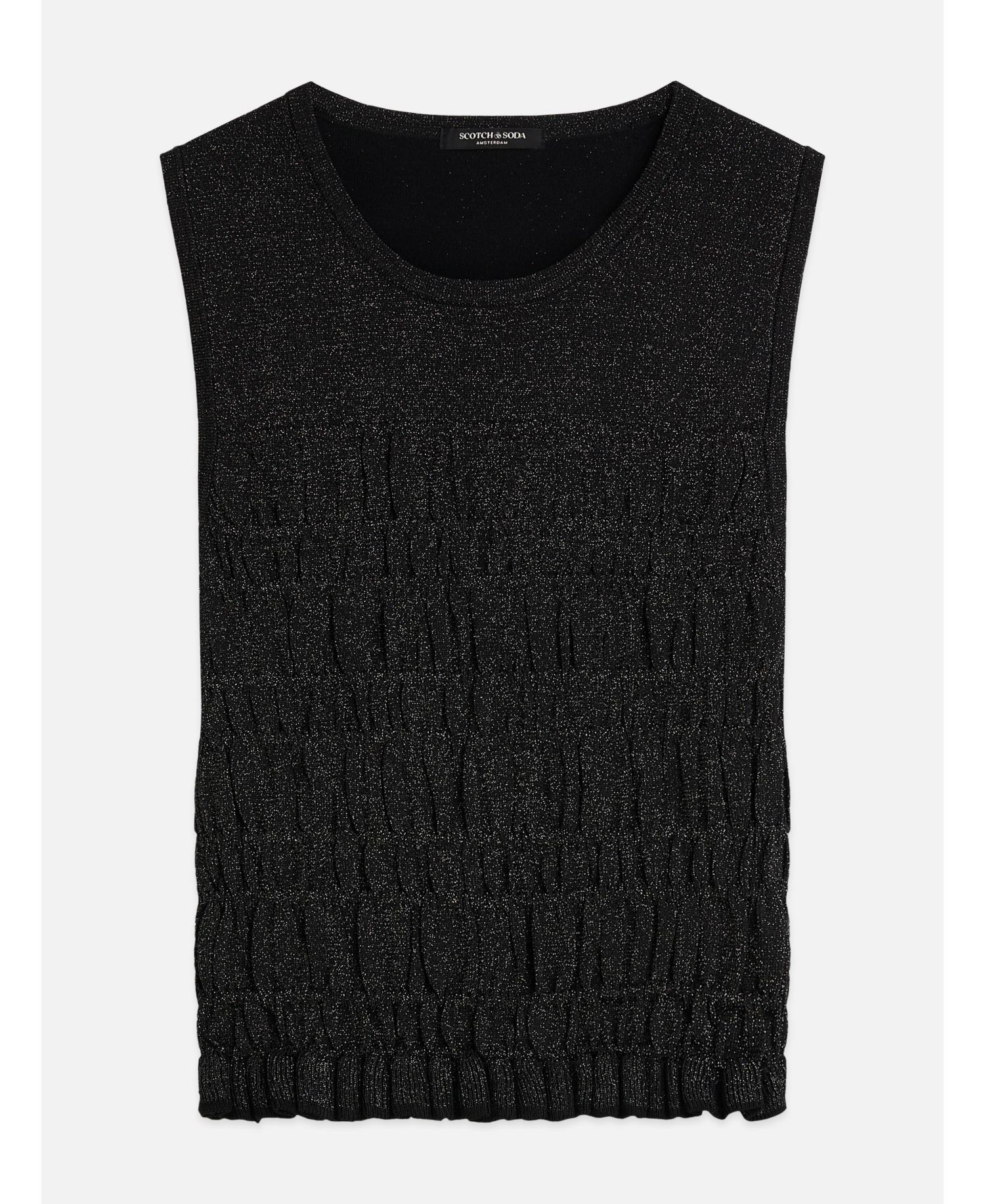 Women's Smock Stitch Knitted Crewneck Tank