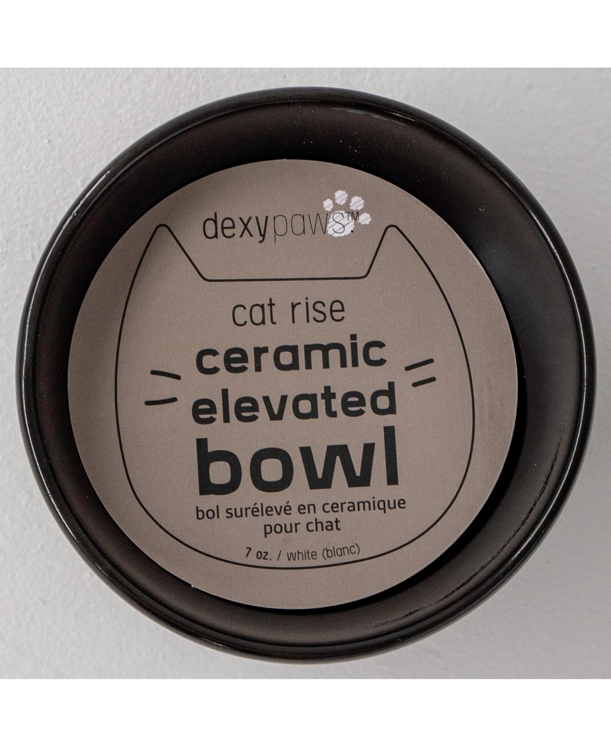 Dexypaws Elevated Cat Bowl Gold Fish