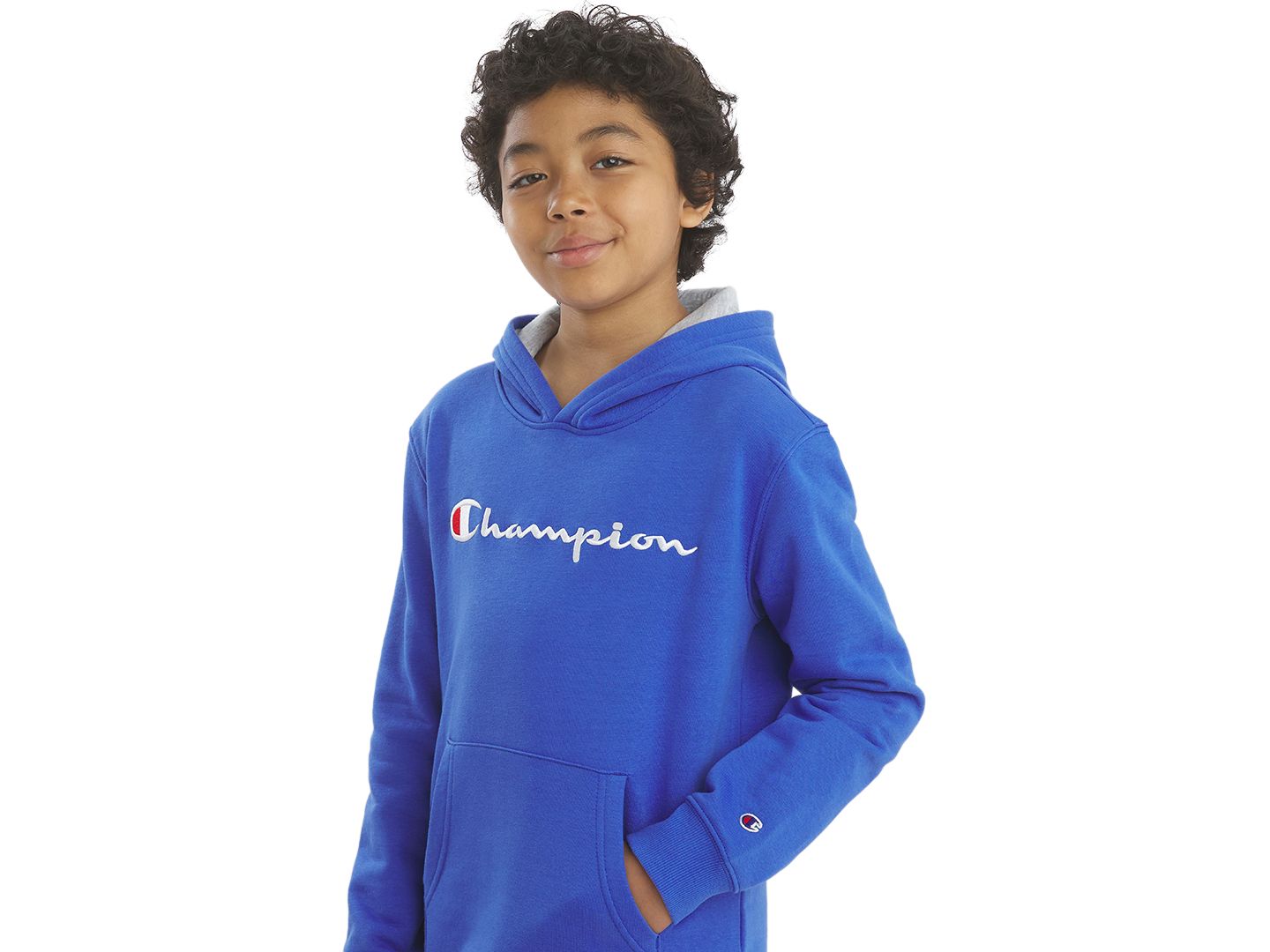 Детское худи Champion Signature Logo, пуловер, 8-20, цвет: Синий — фото 3
