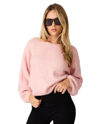 Women's Carmen Crewneck Fuzzy-Knit Sweater