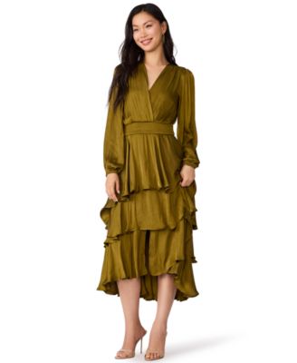 Women's Bei Smocked-Waist Tiered High-Low Dress