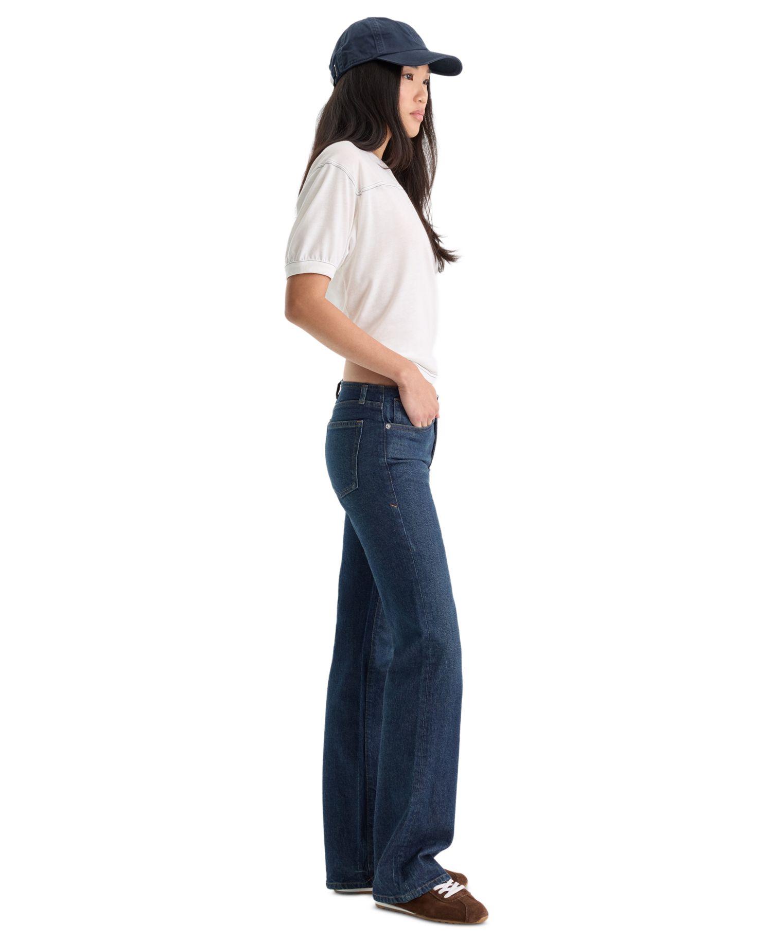 Women's Low-Rise Bootcut Ghost-Waistband Jeans