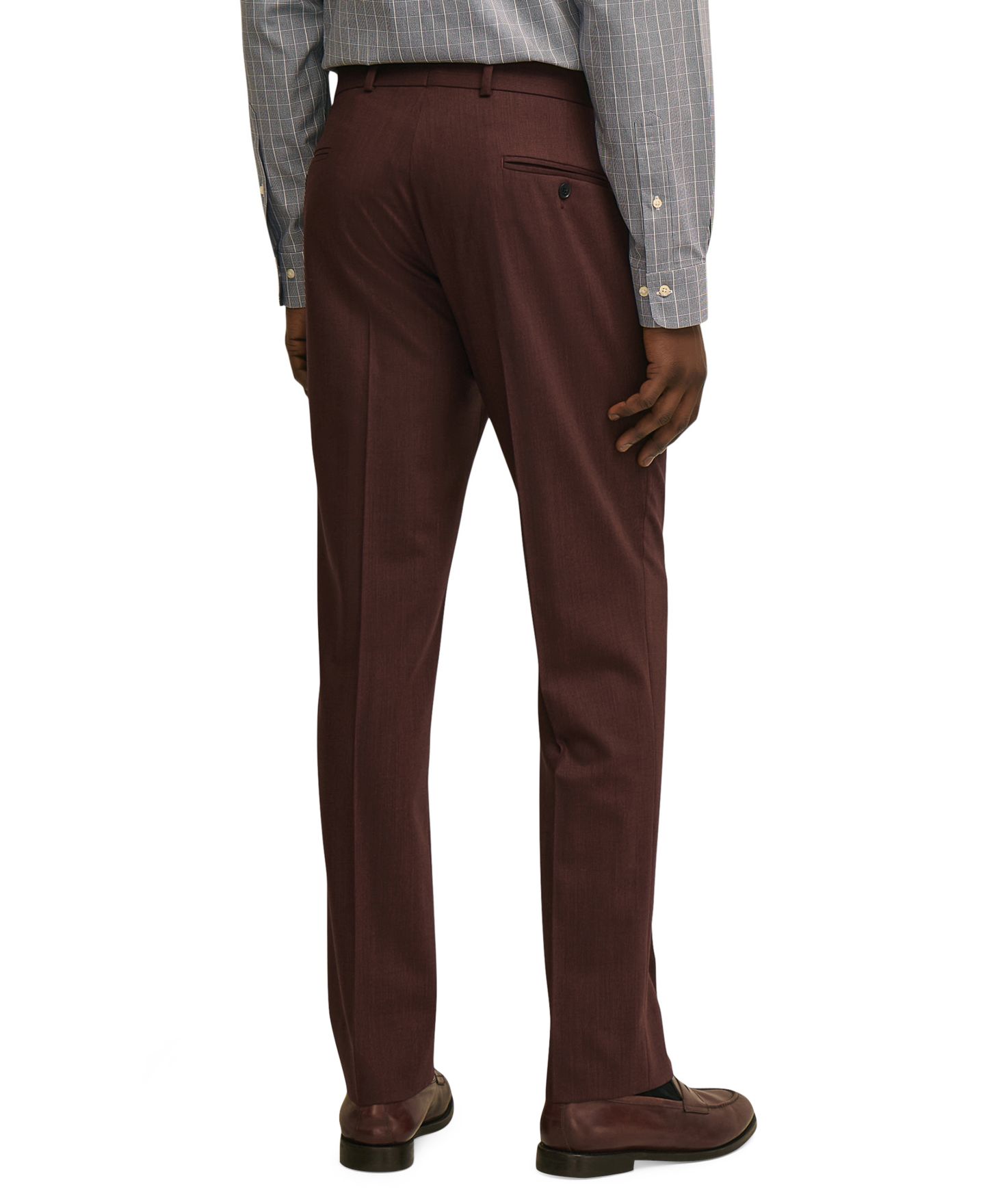 Мужские брюки Brooks Brothers Classic-Fit Suit Separates, цвет: Бордовый — фото 3