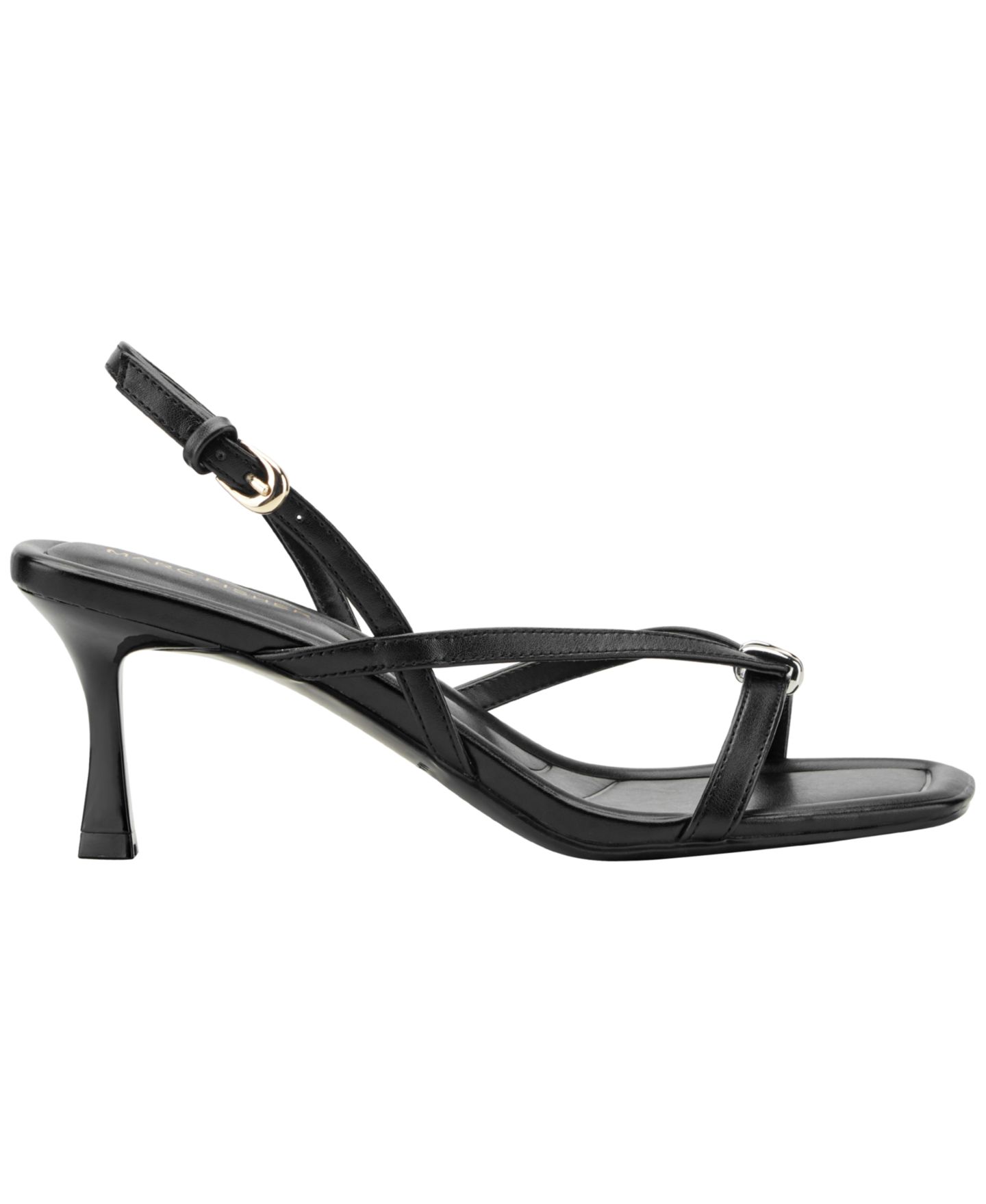 Женские сандалии Marc Fisher Derisa Square Toe Slingback Dress Sandals, цвет: Чёрный — фото 2