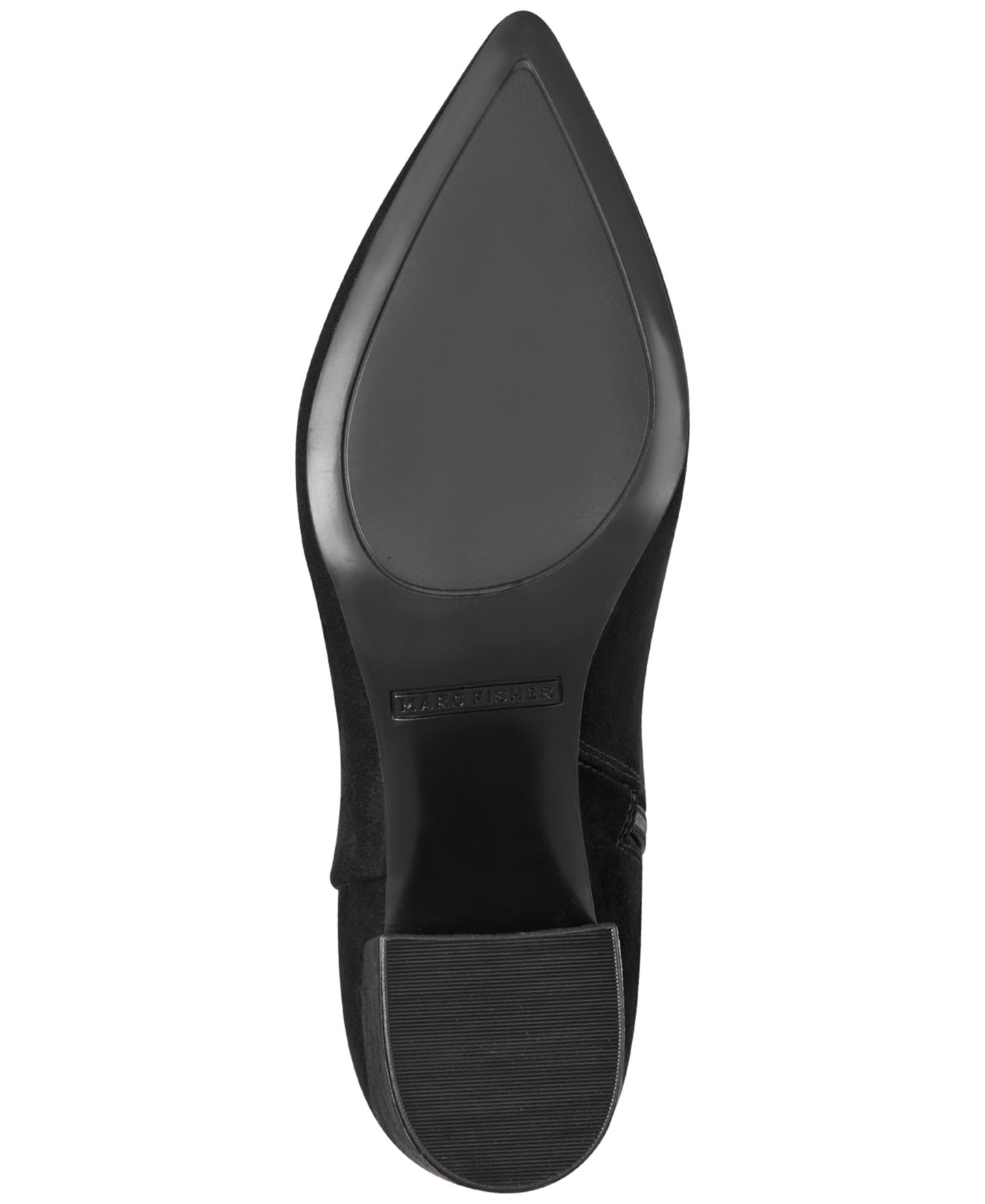 Женские ботинки Marc Fisher Jalysa Block Heel Pointed Toe Booties, цвет: Чёрный — фото 5