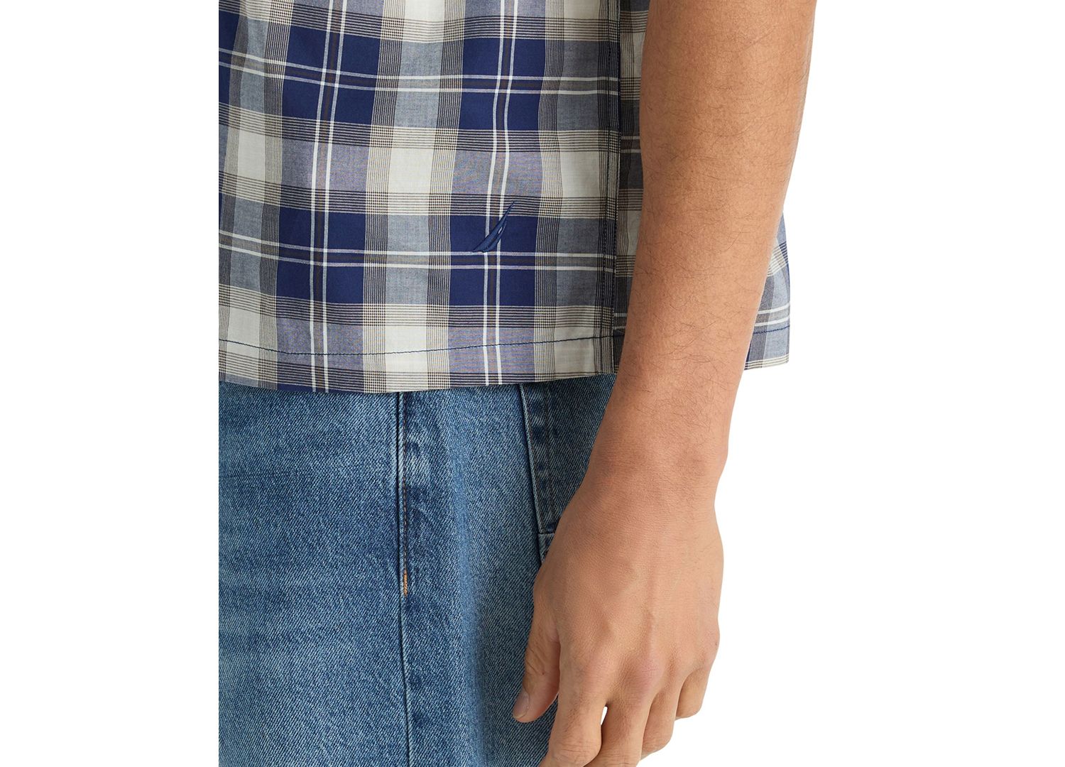 Men's Cotton Plaid Short-Sleeve Shirt
