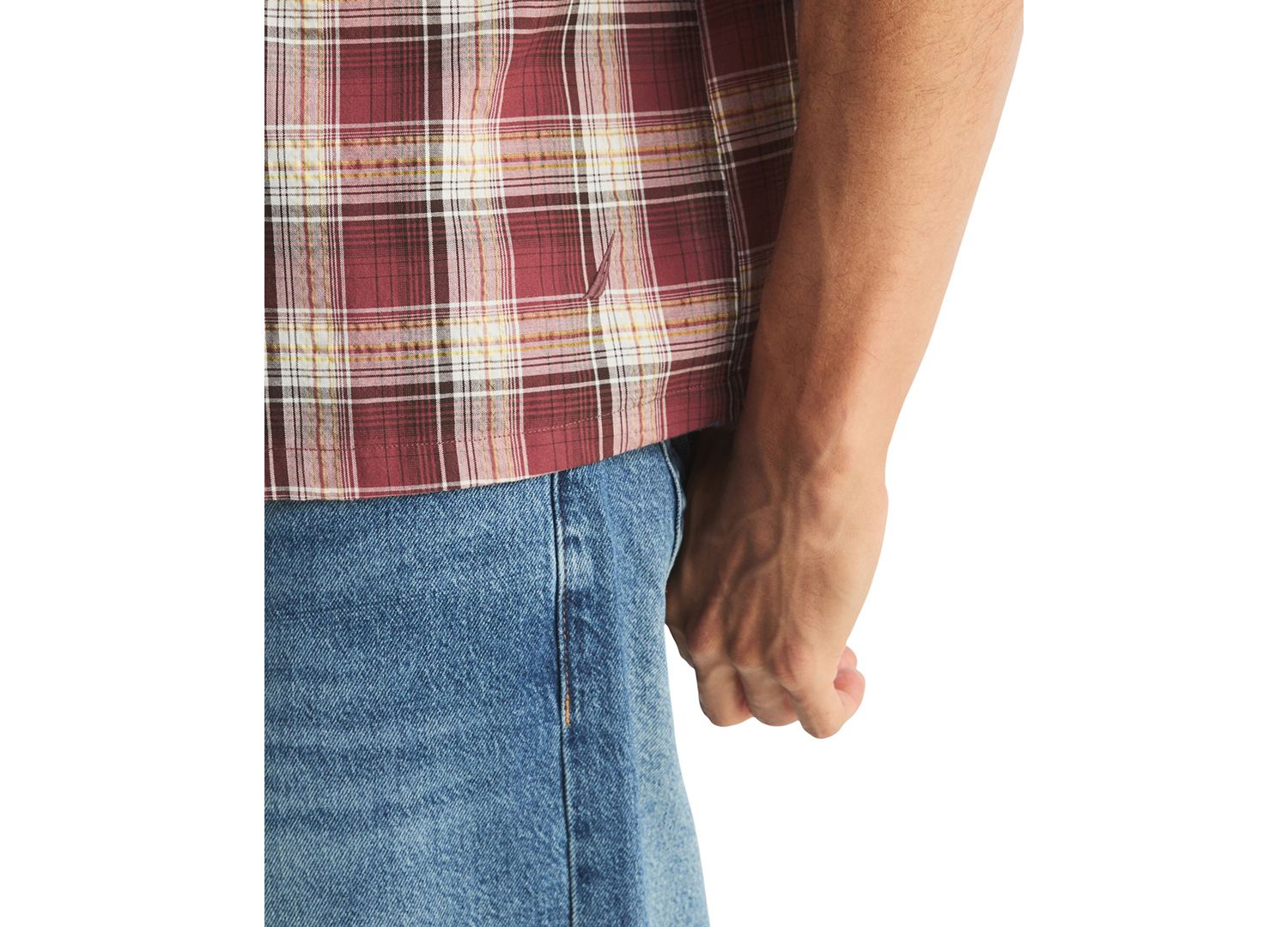 Men's Cotton Plaid Short-Sleeve Shirt