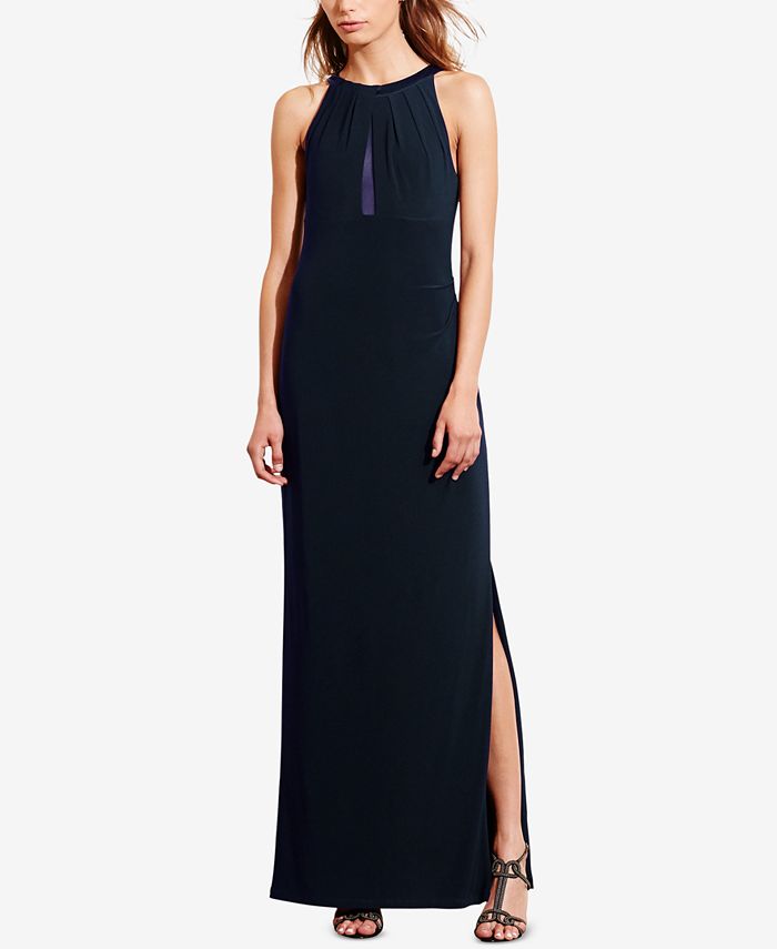 Lauren Ralph Lauren Mesh-Back Jersey Gown & Reviews - Dresses - Women ...