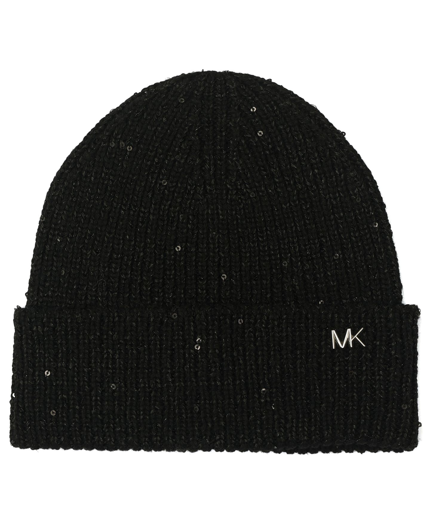 Женский головной убор Michael Kors Metallic Sequin Cuff Hat, цвет: Чёрный — фото 1