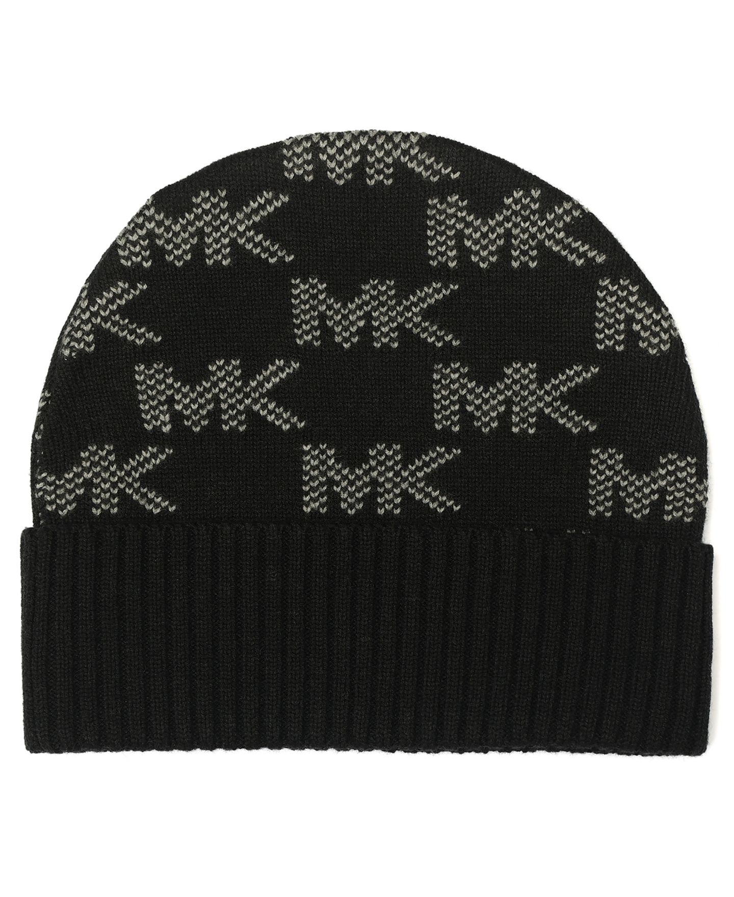 Женские комплекты Michael Kors Check Cuff Beanie and Scarf Set, цвет: Чёрный — фото 2